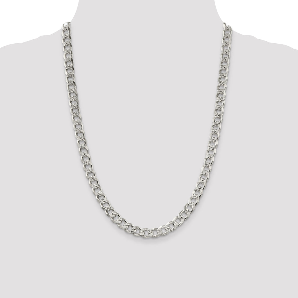 Sterling Silver Curb Chain Necklace 8.3mm