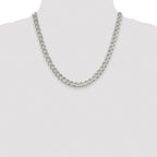 Sterling Silver Rhodium-plated 8.3mm Pav‚ Curb Chain