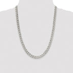 Sterling Silver Rhodium-plated 8.3mm Pav‚ Curb Chain