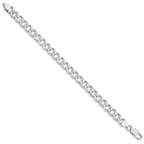 Sterling Silver Rhodium-plated 8.3mm Pav‚ Curb Chain
