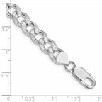 Sterling Silver Rhodium-plated 8.3mm Pav‚ Curb Chain