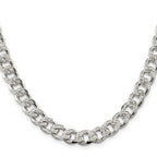 Sterling Silver 9.3mm Pav‚ Curb Chain
