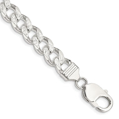 Sterling Silver 9.3mm Pav‚ Curb Chain