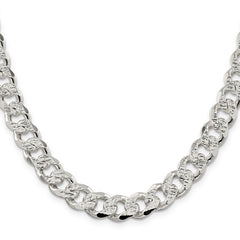 Sterling Silver 11.0mm Pav‚ Curb Chain