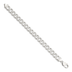 Sterling Silver 11.0mm Pav‚ Curb Chain