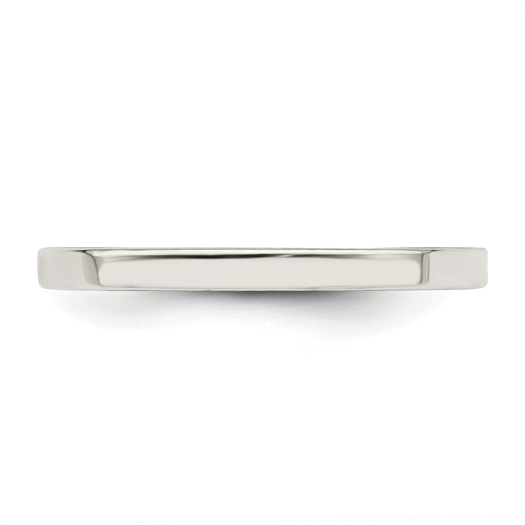 Sterling Silver 2mm Comfort Fit Flat Band