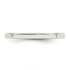 Sterling Silver 2mm Comfort Fit Flat Band