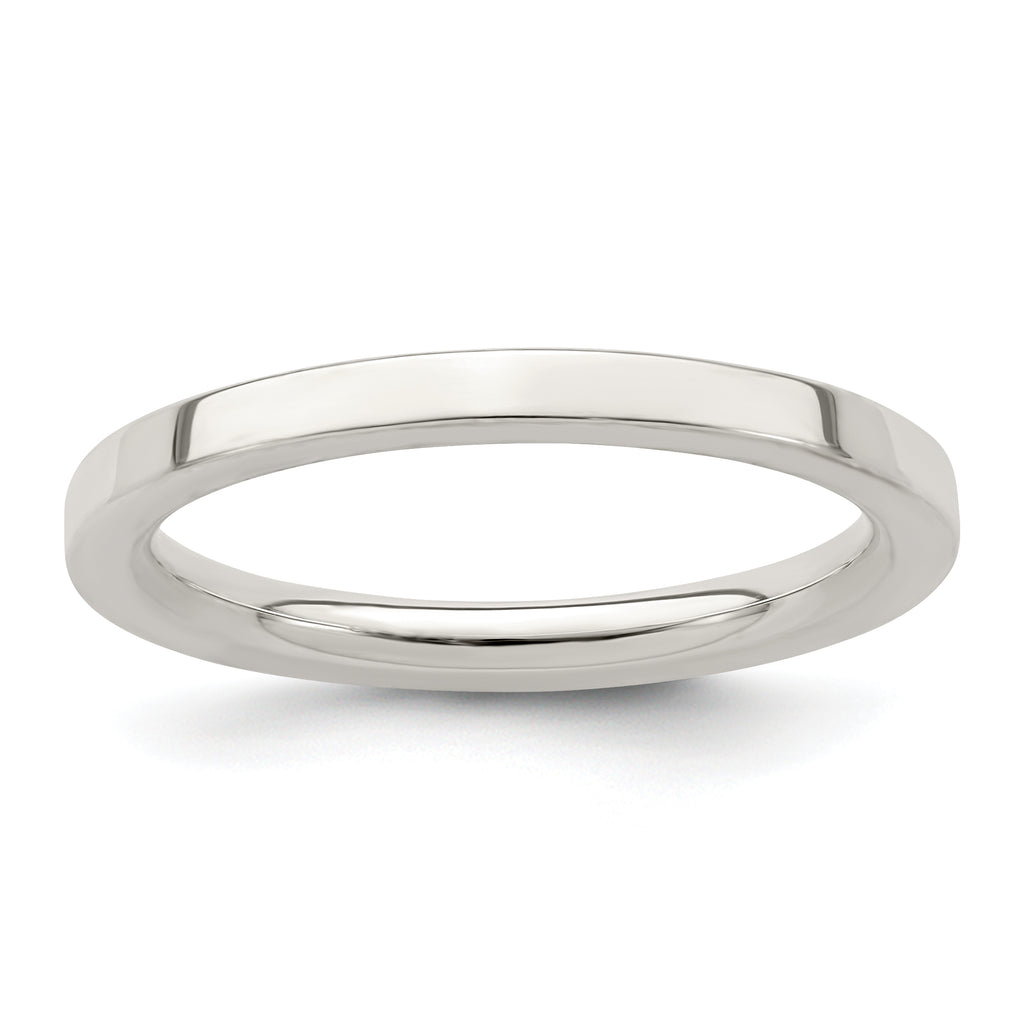Sterling Silver 2mm Comfort Fit Flat Band