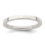Sterling Silver 2mm Comfort Fit Flat Band