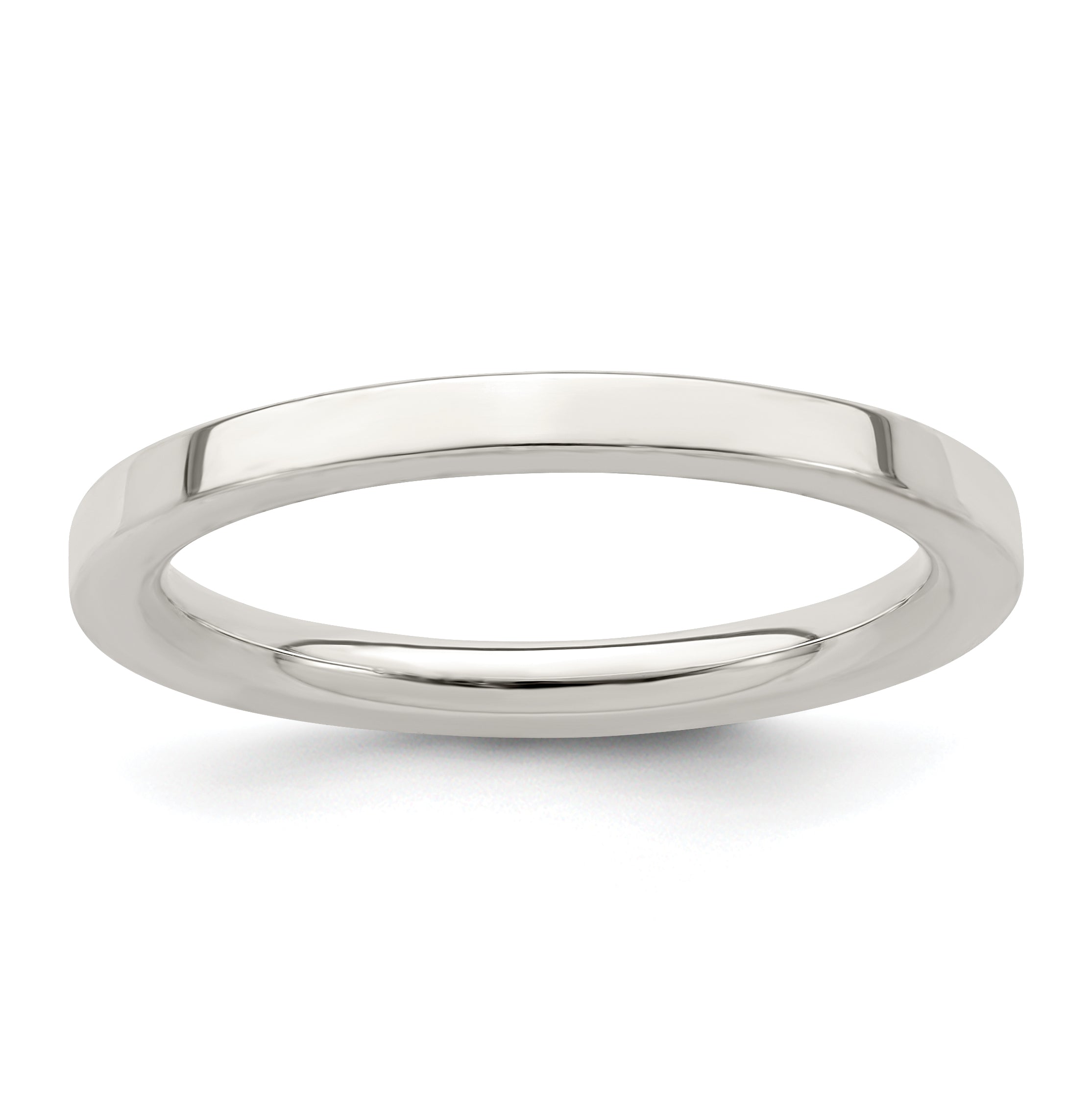 Sterling Silver 2mm Comfort Fit Flat Band