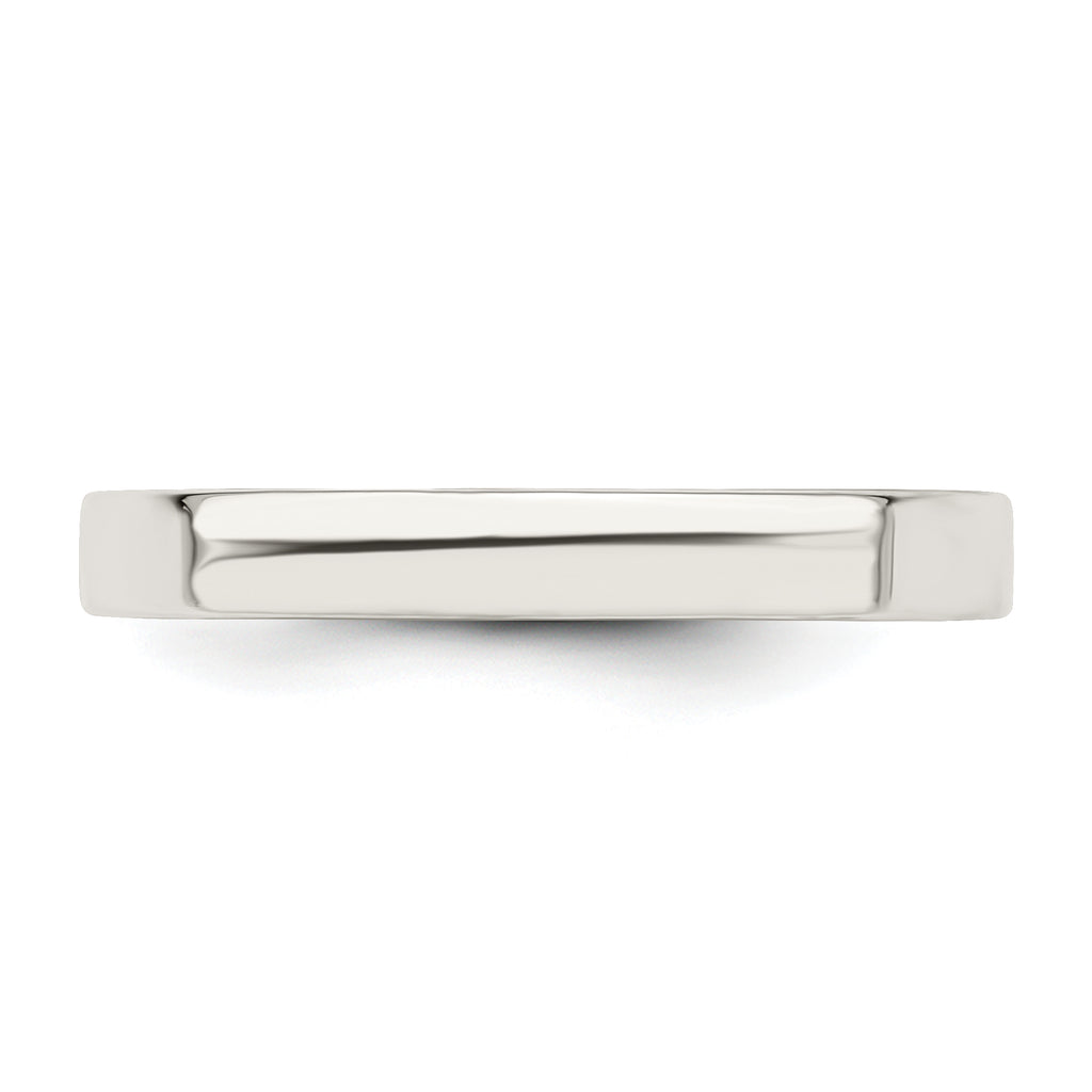 Sterling Silver 3mm Comfort Fit Flat Size 13.5 Band