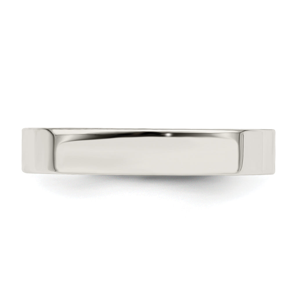 Sterling Silver 4mm Comfort Fit Flat Band