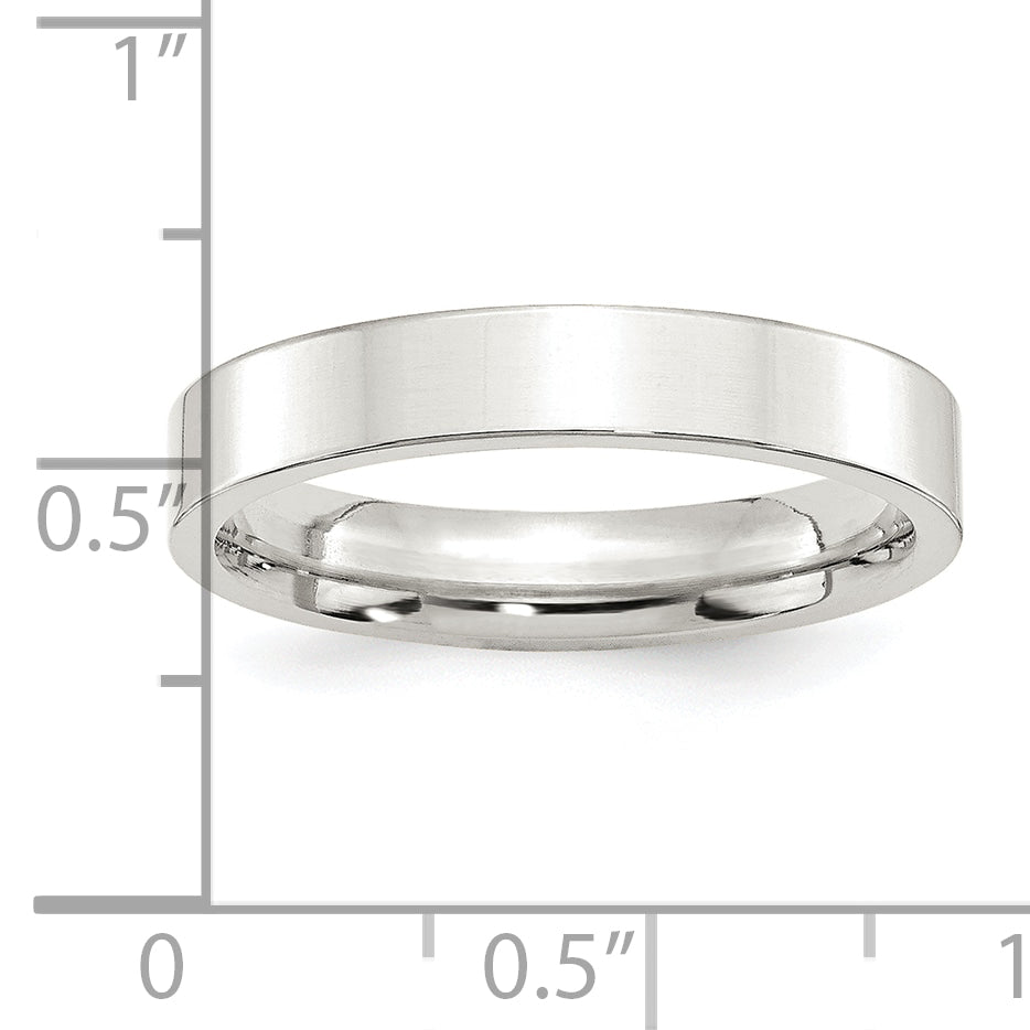 Sterling Silver 4mm Comfort Fit Flat Band