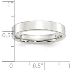 Sterling Silver 4mm Comfort Fit Flat Band