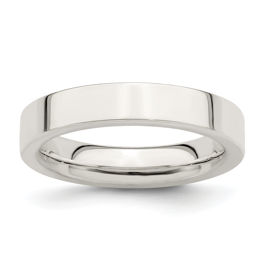 Sterling Silver 4mm Comfort Fit Flat Band