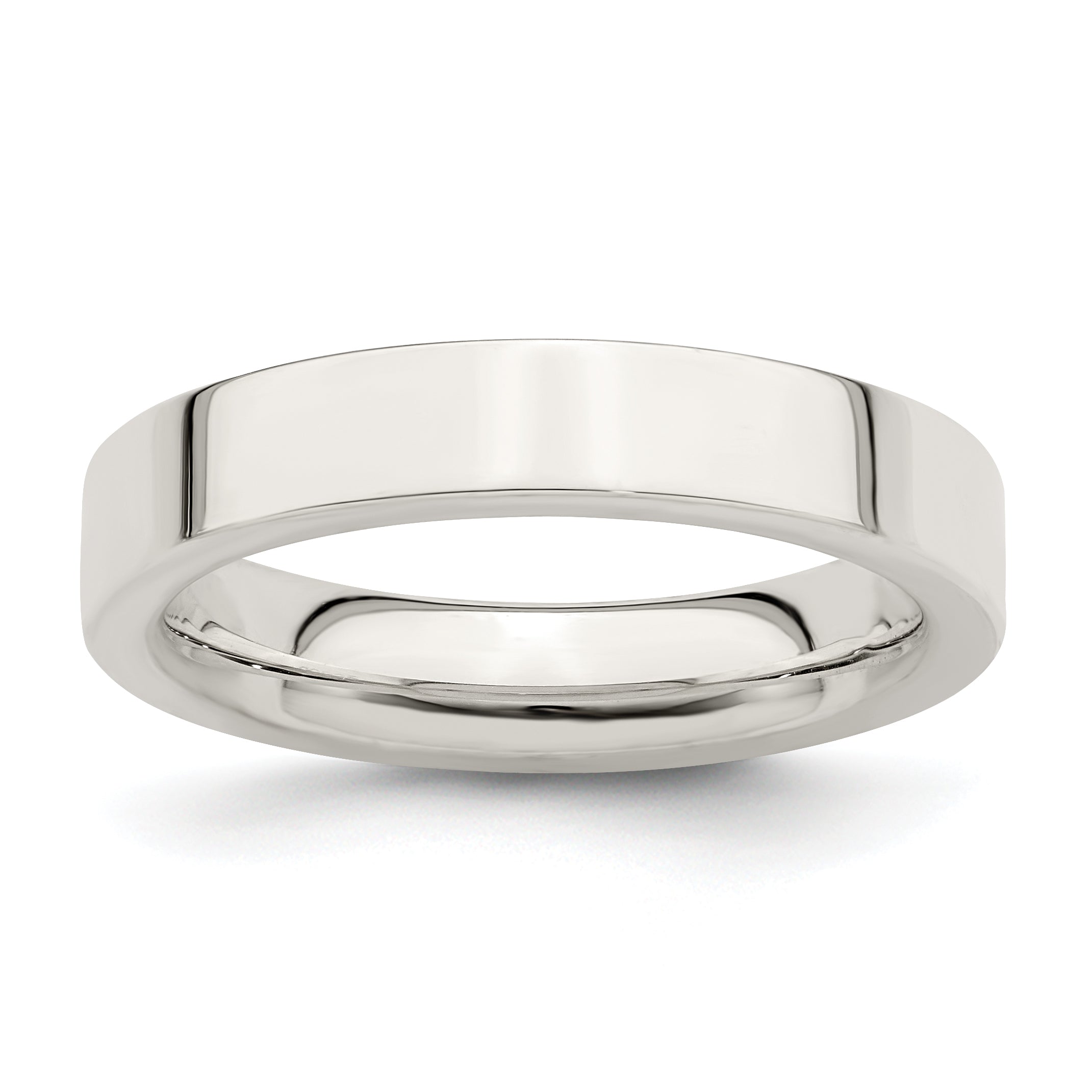 Sterling Silver 4mm Comfort Fit Flat Band