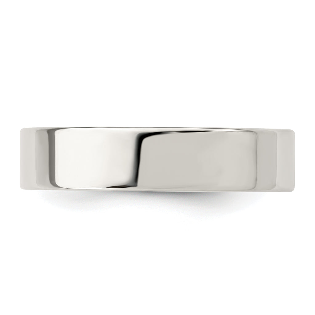 Sterling Silver 5mm Comfort Fit Flat Band