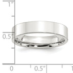 Sterling Silver 5mm Comfort Fit Flat Band