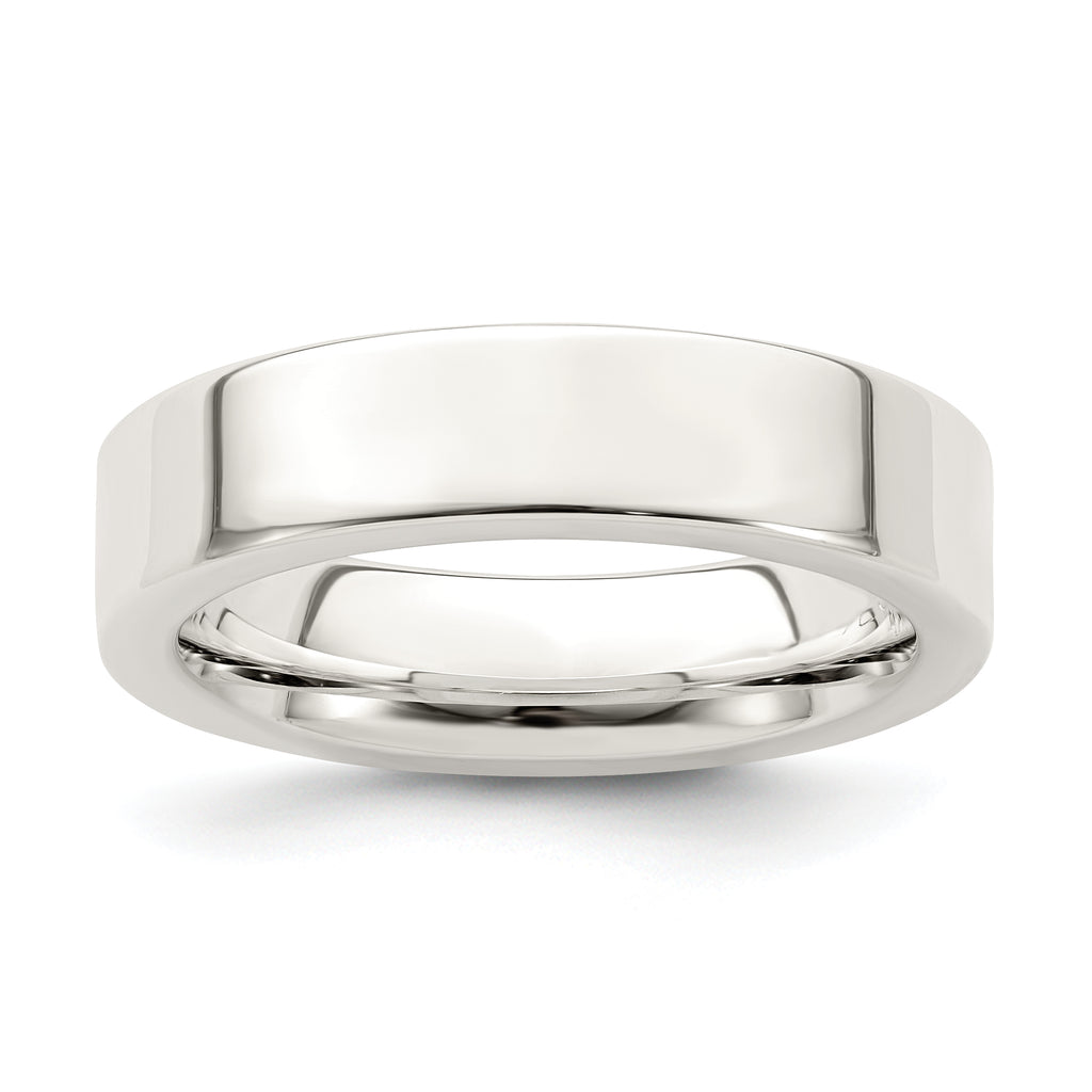 Sterling Silver 5mm Comfort Fit Flat Band