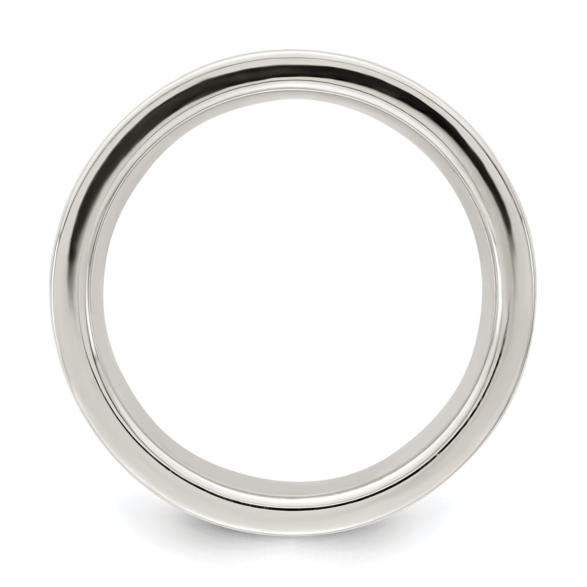 Comfort-Fit Wedding Band in Sterling Silver, 8mm Secondary image