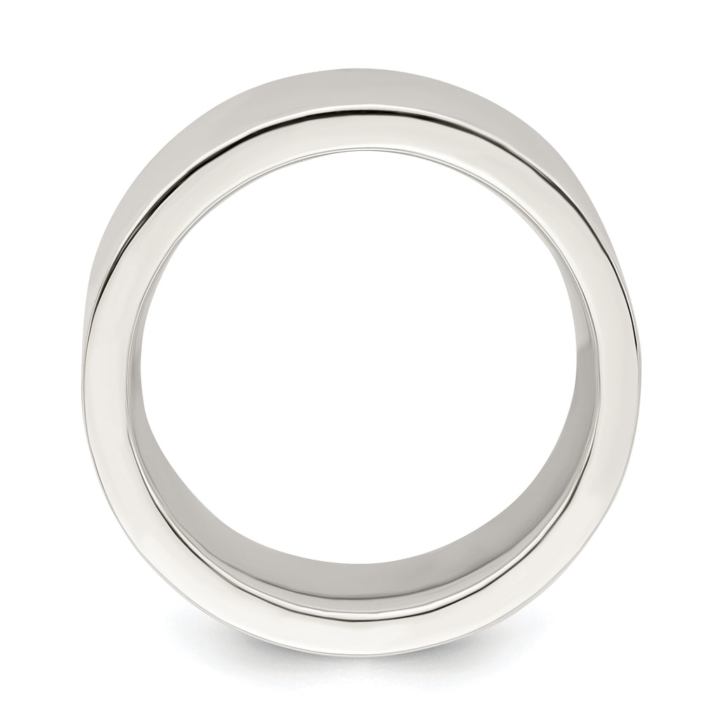 Sterling Silver 9mm Comfort Fit Flat Size 13.5 Band