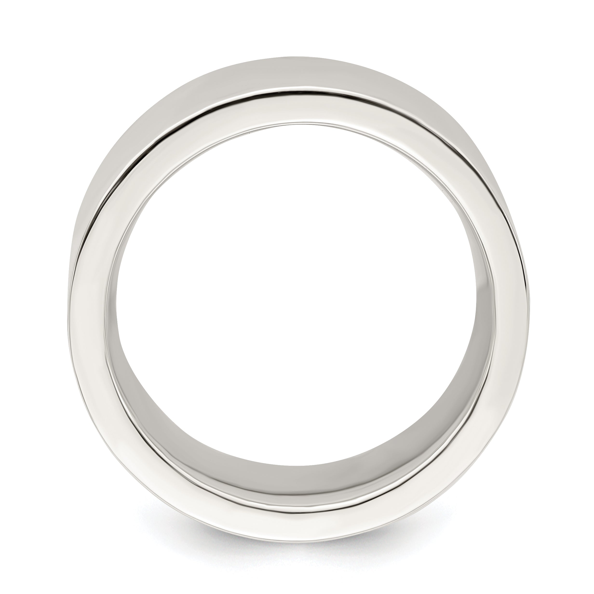 Sterling Silver 9mm Comfort Fit Flat Size 13.5 Band