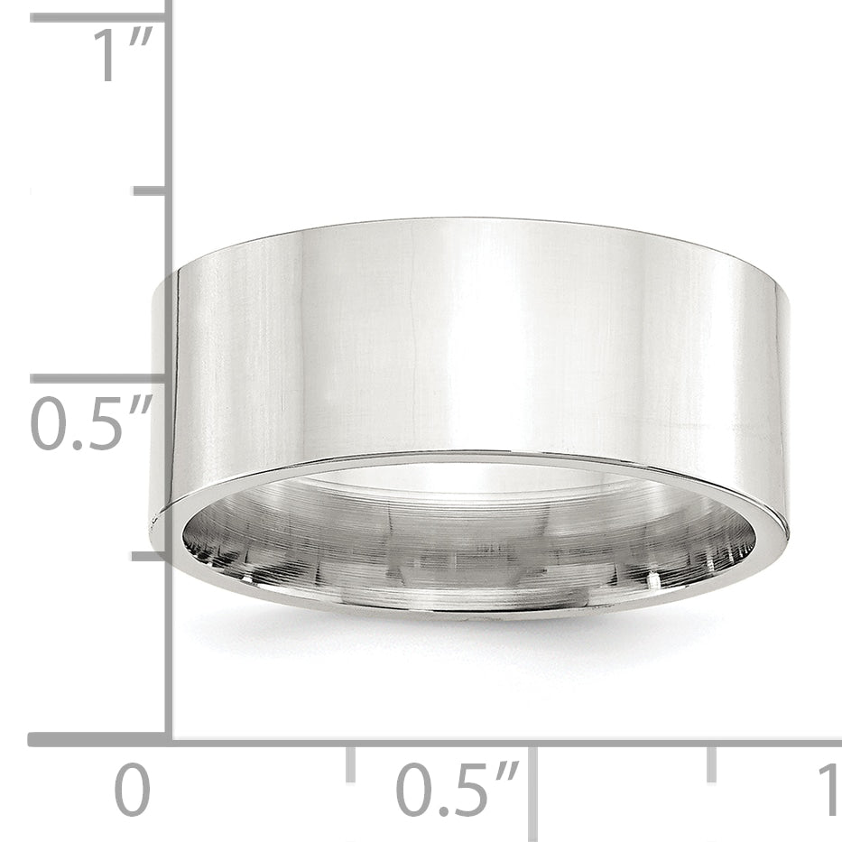 Sterling Silver 9mm Comfort Fit Flat Size 13.5 Band