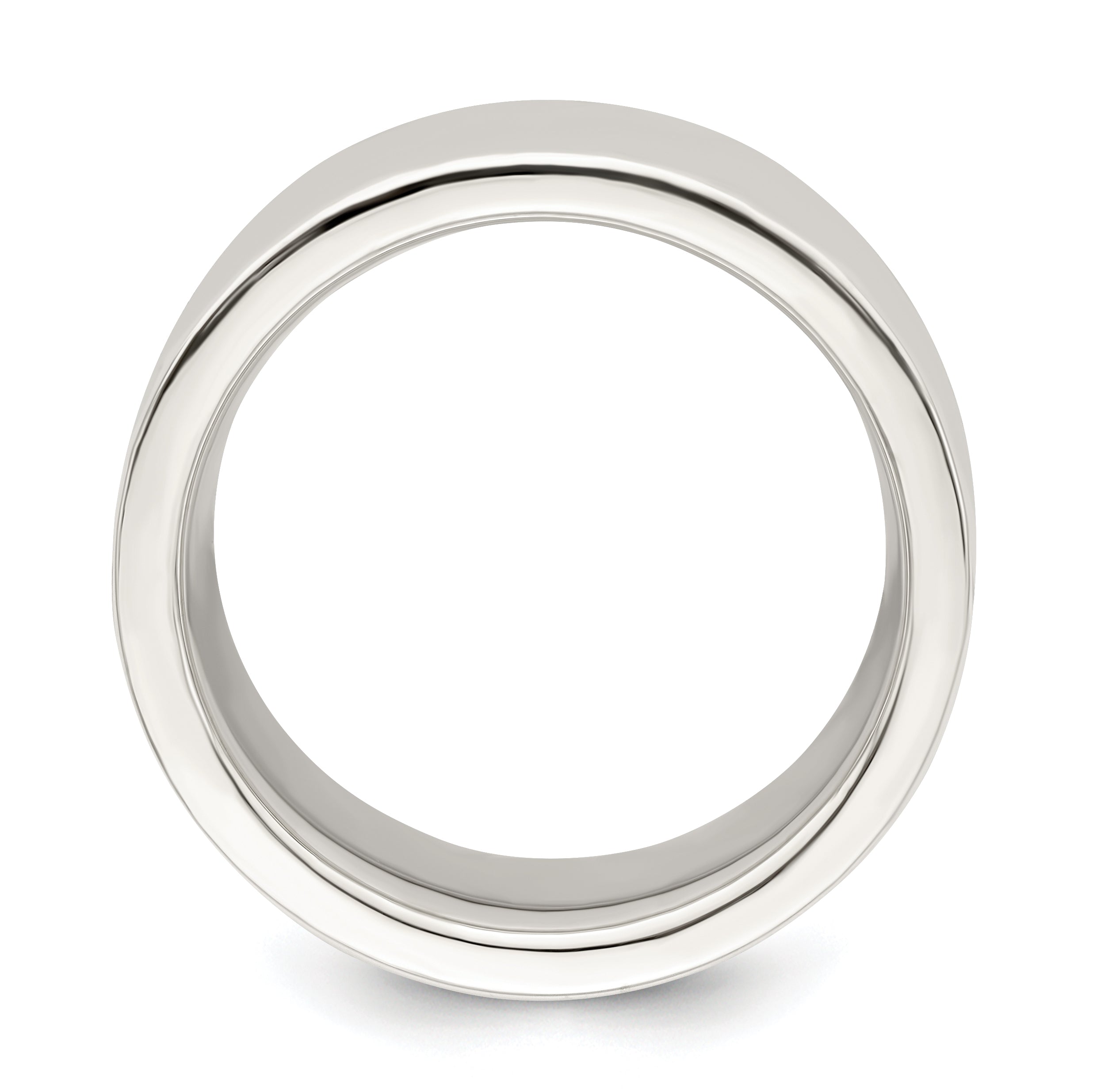 Sterling Silver 10mm Comfort Fit Flat Size 4 Band Secondary image