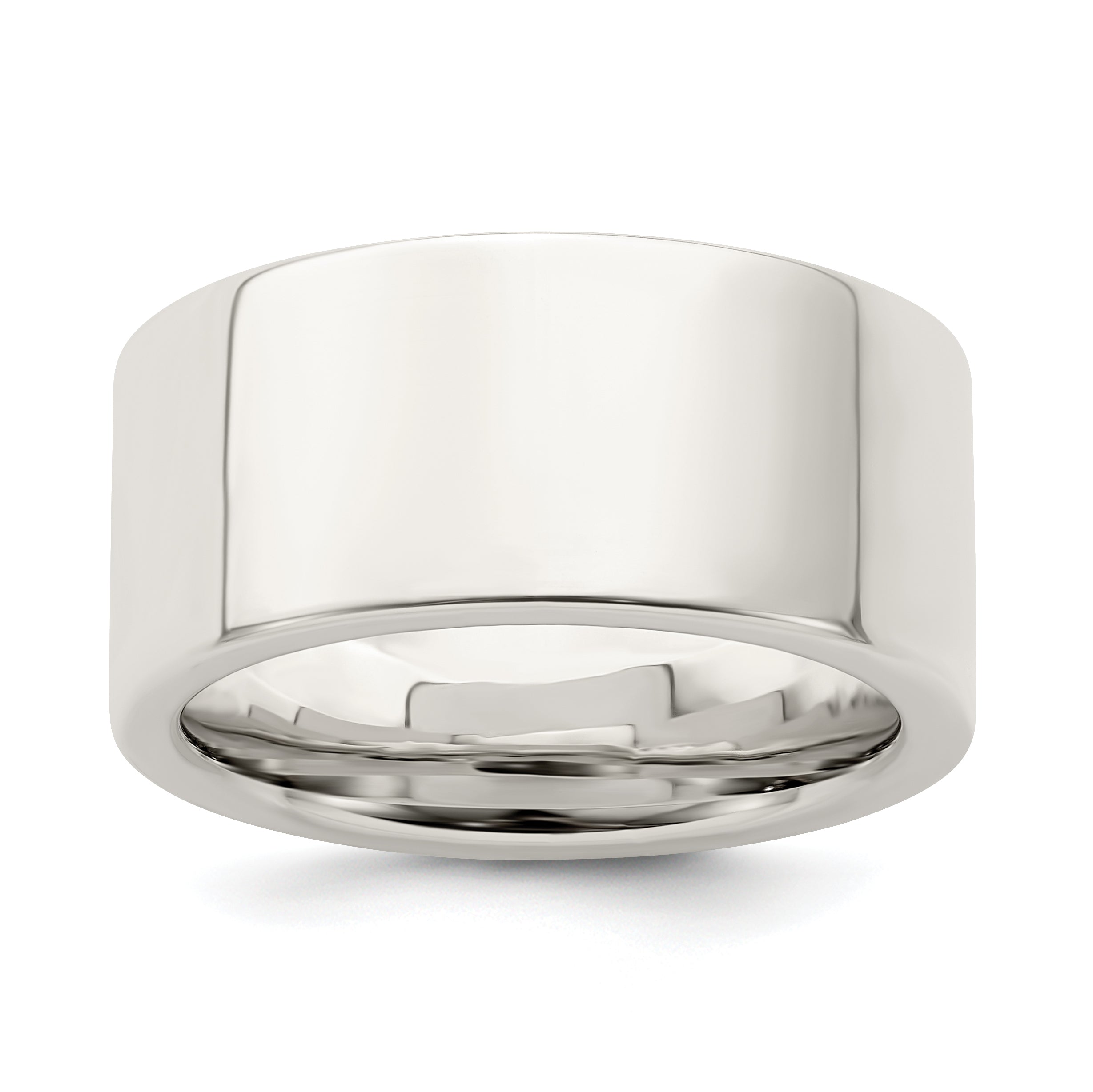Sterling Silver 10mm Comfort Fit Flat Size 13.5 Band Main image