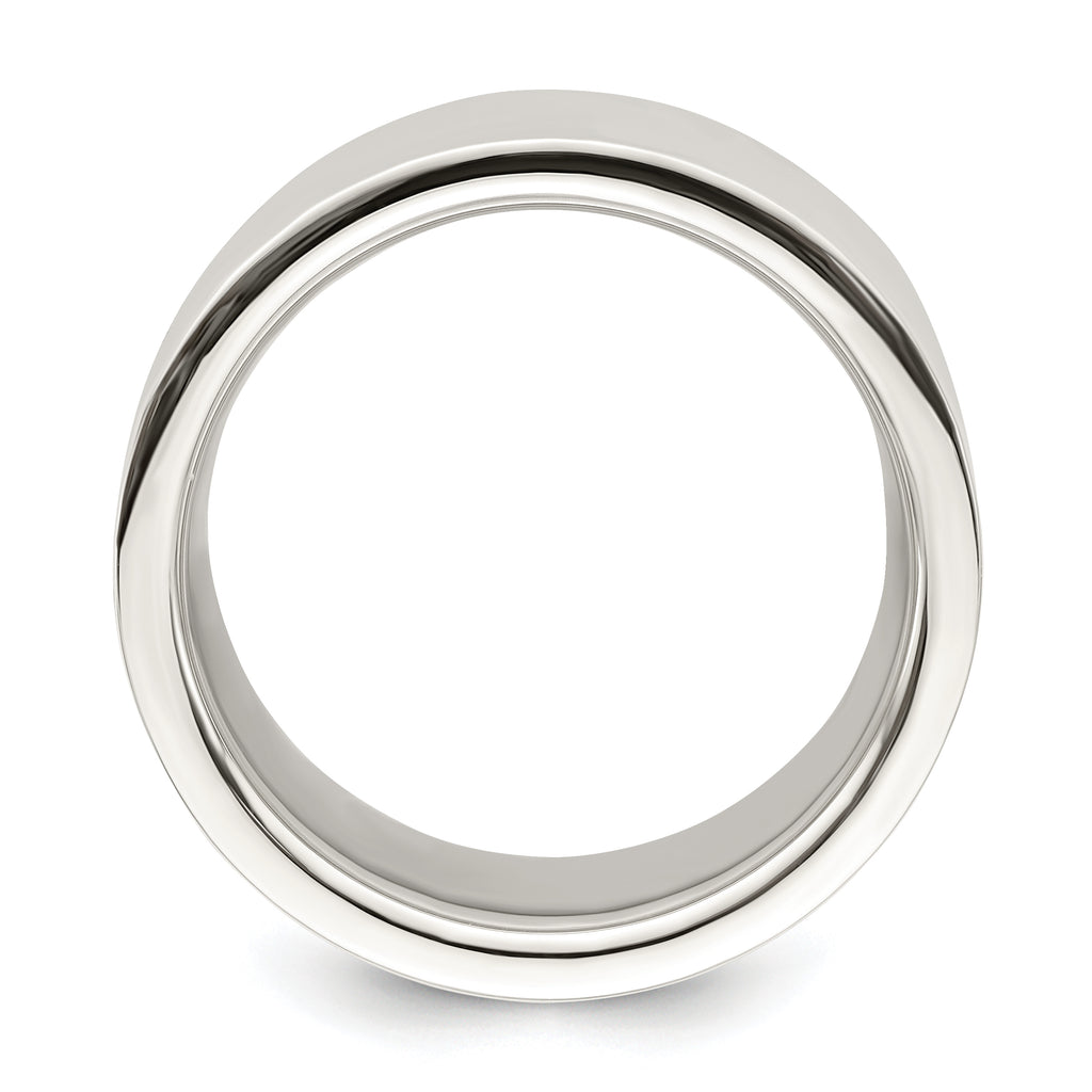 Sterling Silver 12mm Comfort Fit Flat Band