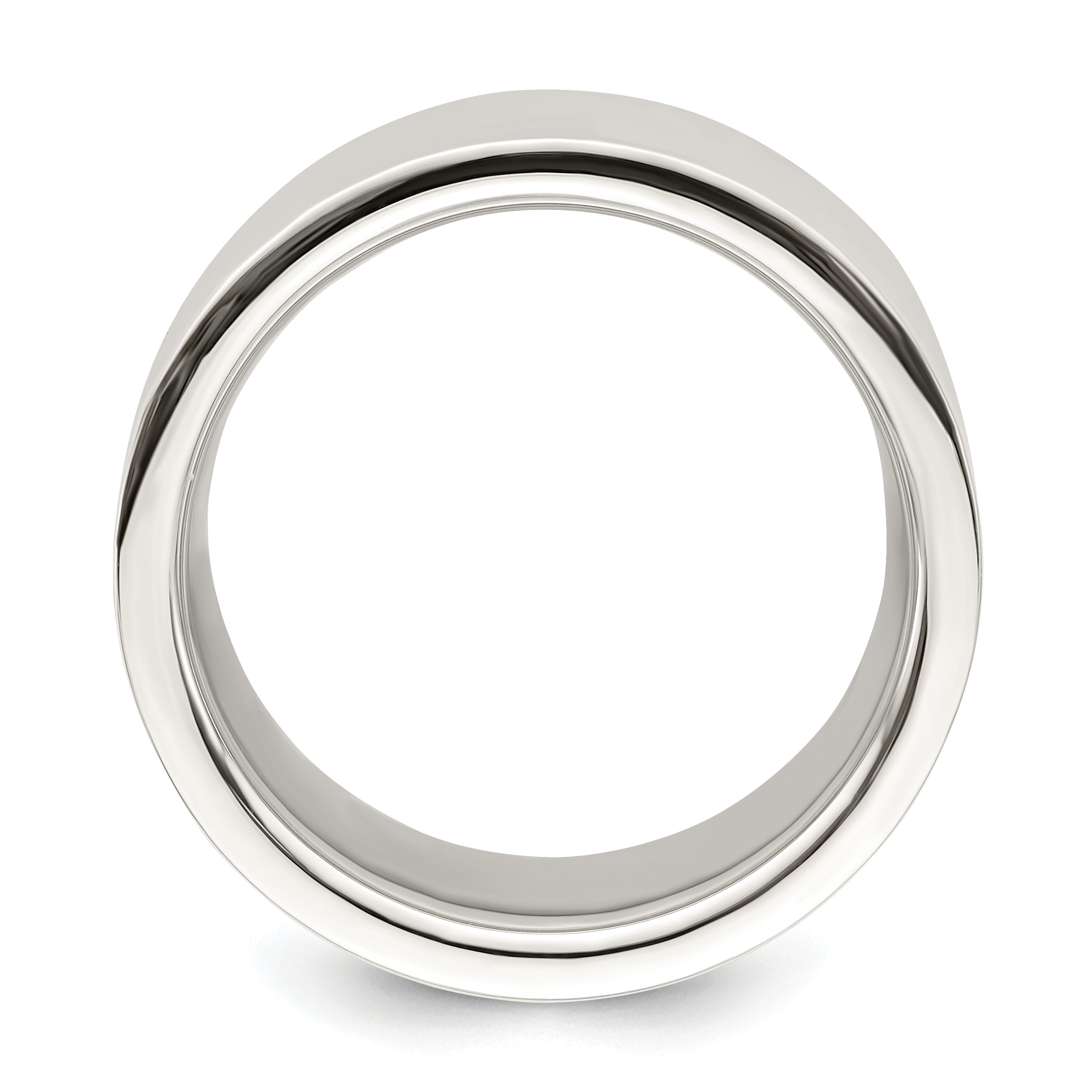Sterling Silver Flat Comfort-Fit Wedding Band 12mm