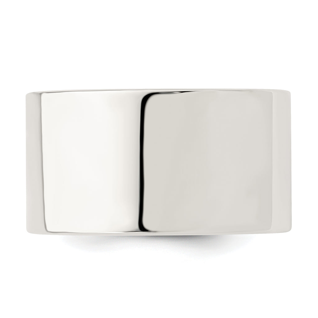 Sterling Silver 12mm Comfort Fit Flat Band