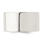 Sterling Silver 12mm Comfort Fit Flat Band