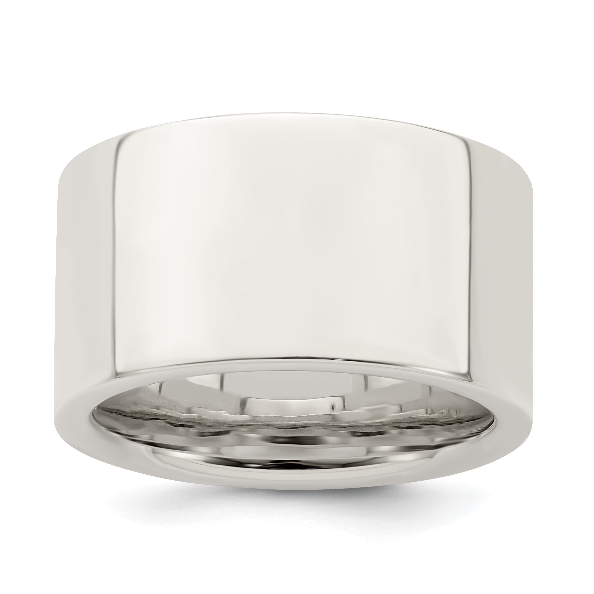 Sterling Silver 12mm Comfort Fit Flat Band