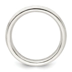 Sterling Silver 3mm Comfort Fit Half Round Milgrain Band