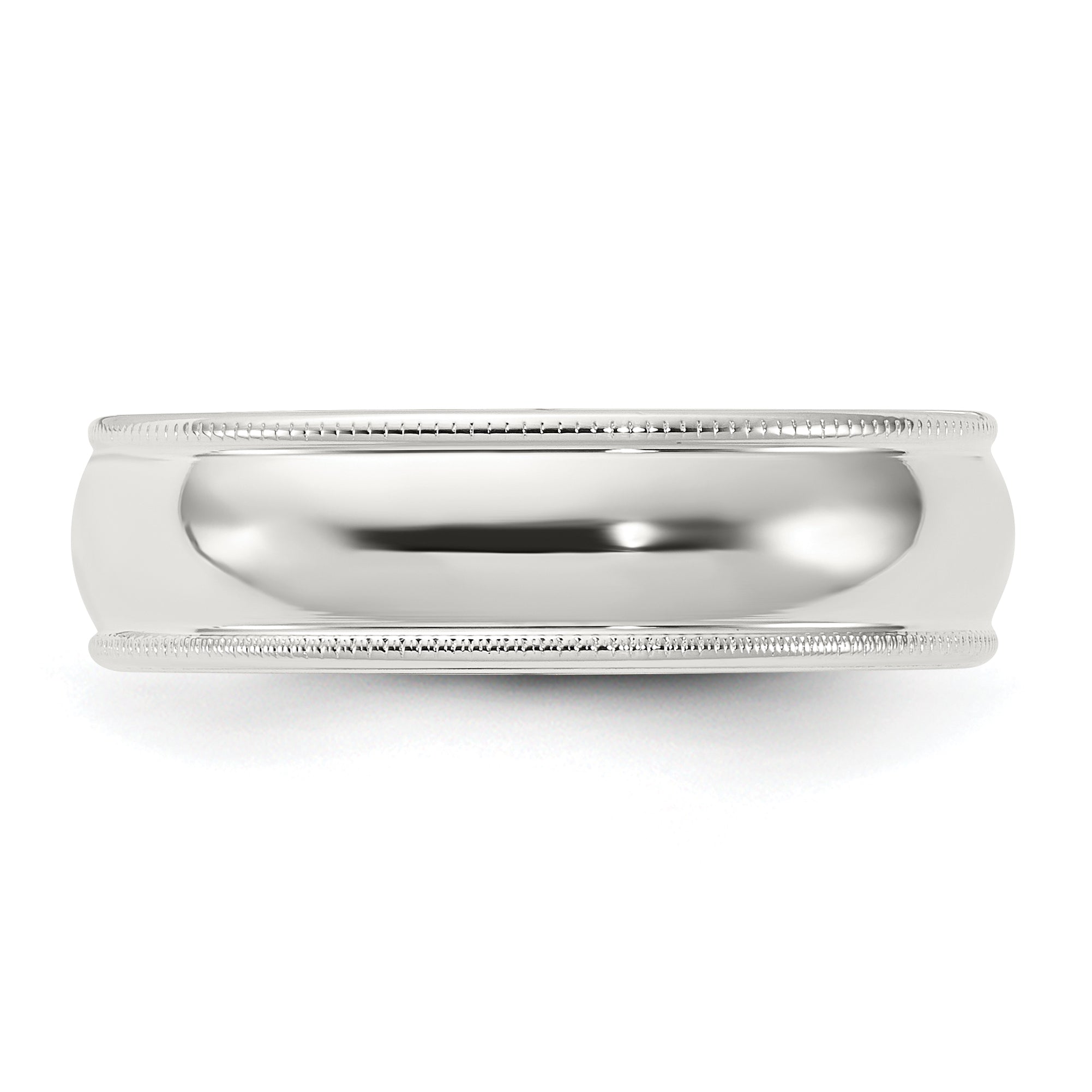Milgrain Comfort-Fit Wedding Band in Sterling Silver, 6mm Secondary image