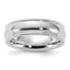 Sterling Silver Rhodium-plated 6mm Comfort Fit Milgrain Band