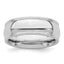 Sterling Silver Rhodium-plated 7mm Comfort Fit Milgrain Size 13.5 Band
