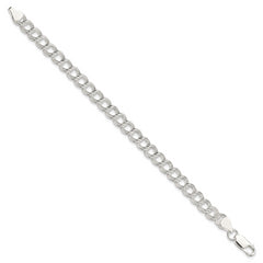 Sterling Silver 7mm Double Link Charm Bracelet