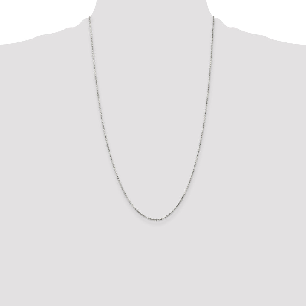 Sterling Silver 1mm Cable Chain Anklet