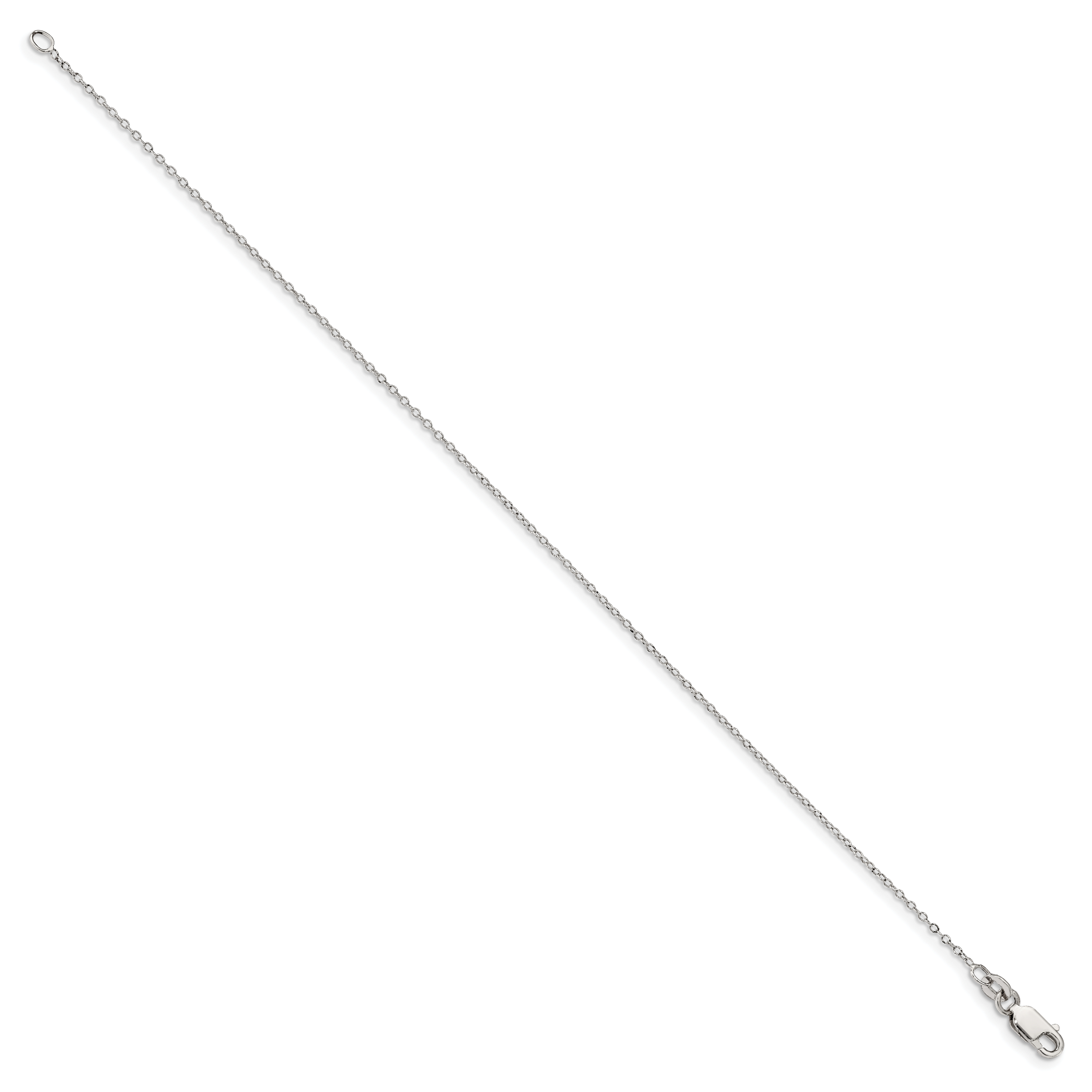 Cable Chain Necklace in Sterling Silver, 1mm Secondary image