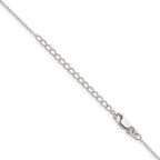 Sterling Silver 1mm Cable Chain w/ ext.