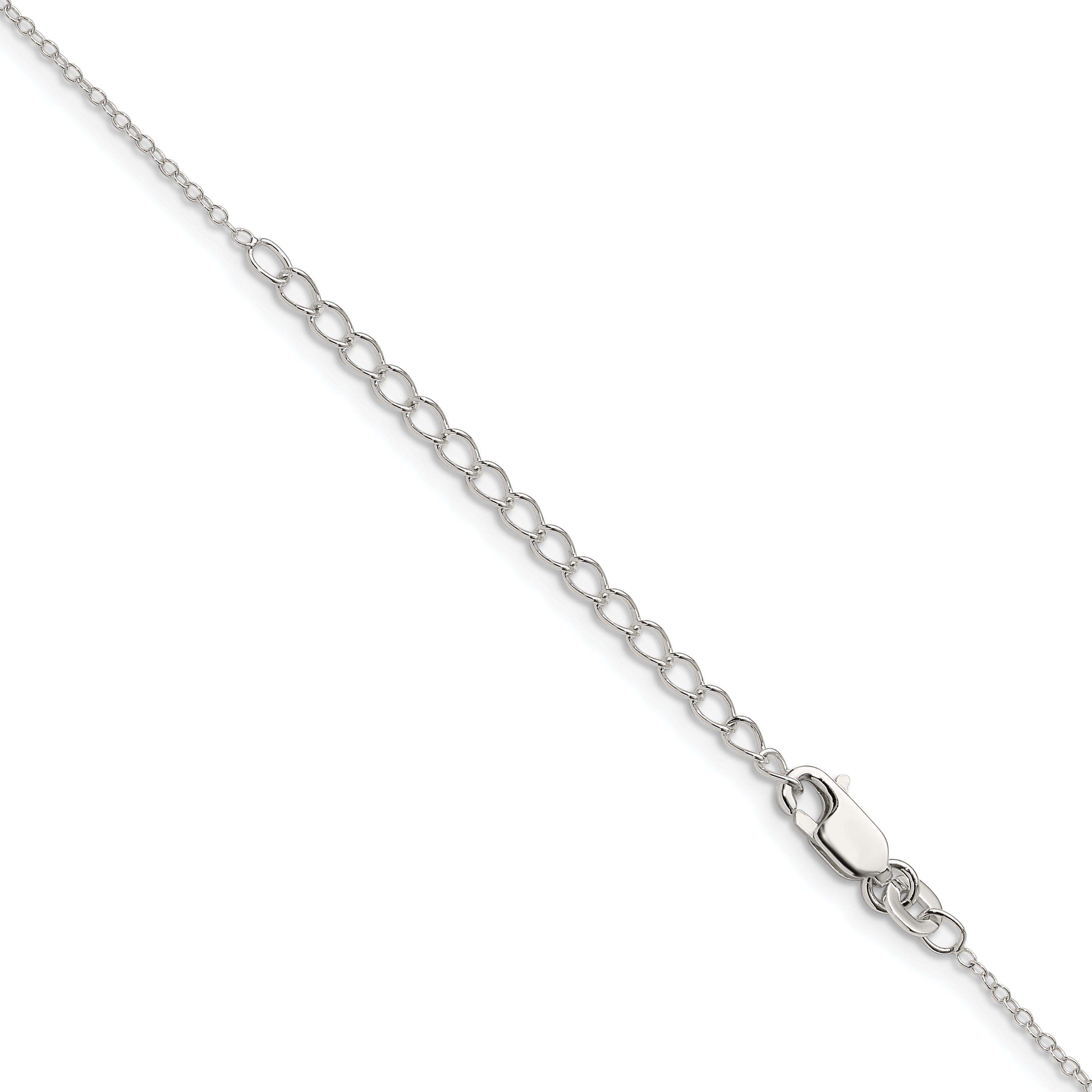 Sterling Silver 1mm Cable Chain w/ ext.