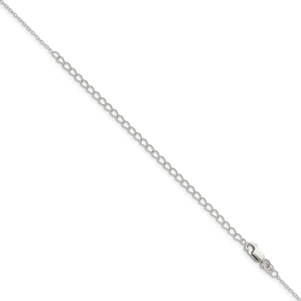 Sterling Silver 1mm Cable Chain w/ ext.