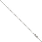 Sterling Silver 1mm Cable Chain w/ ext.