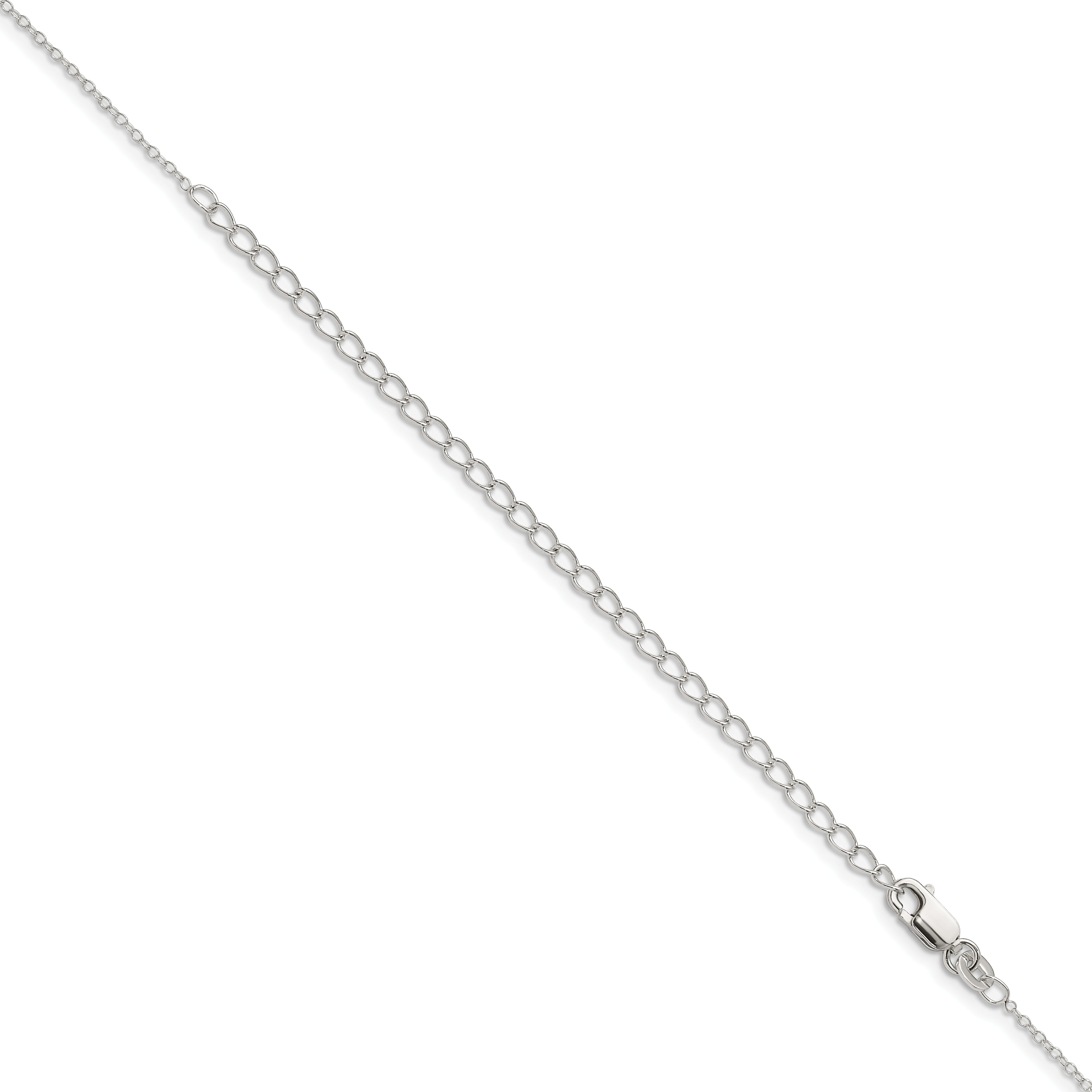 Sterling Silver 1mm Cable Chain w/ ext.