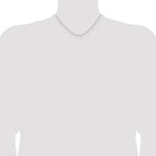 Sterling Silver Rhodium-plated 1mm Cable Chain Anklet