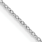 Sterling Silver Rhodium-plated 1mm Cable Chain Anklet