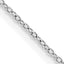 Sterling Silver Rhodium-plated 1mm Cable Chain w/ ext.