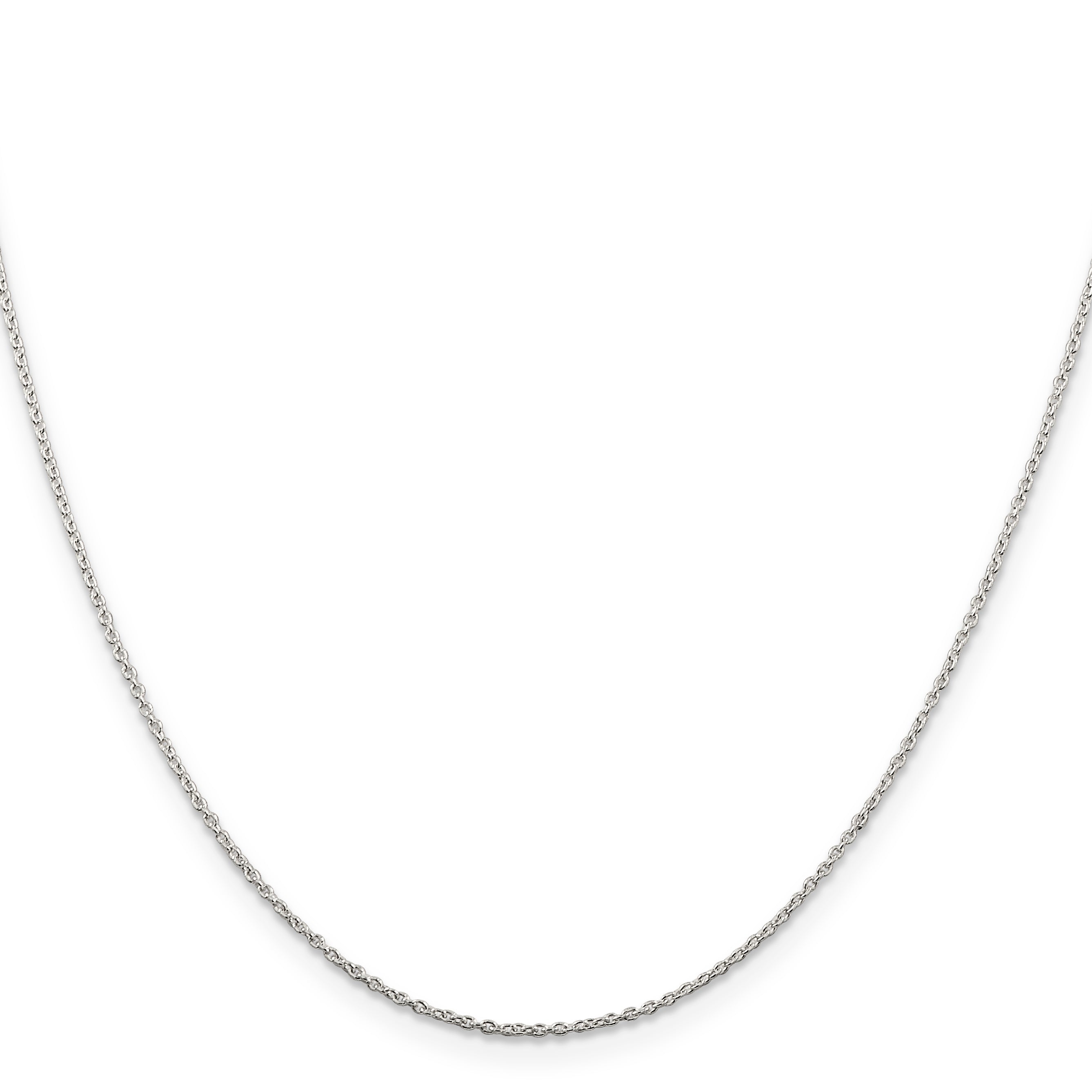 Cable Chain Necklace in Sterling Silver, 1mm Secondary image
